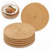 Round Woven Placemats Set of 6, 25 cm Natural Placemat