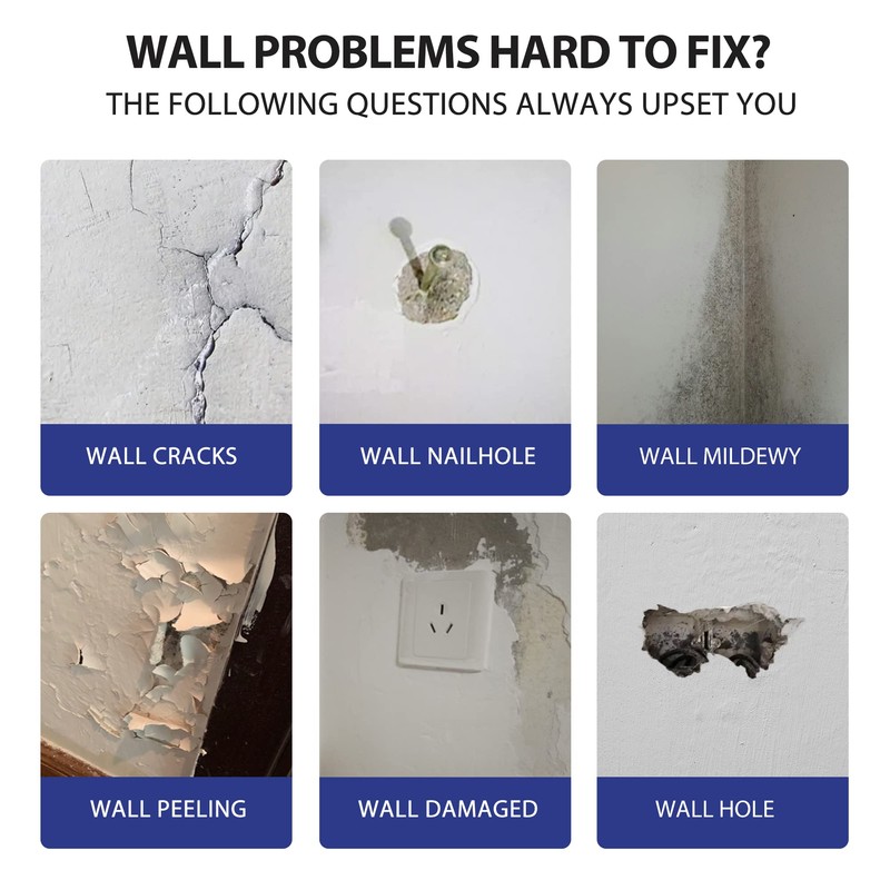 Drywall Repair Kit,2 Pack Wall Mending Agent,Wall Spackle with Scraper,