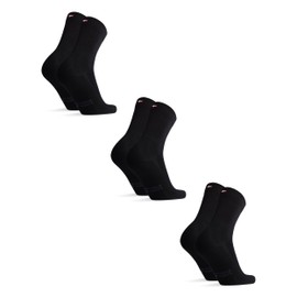 DANISH ENDURANCE 3 Pack Bamboo Viscose Dress Socks, Premium Soft, Breathable, for Men & Women, Black, Small