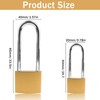 2 PCS Long Padlock, Outdoor Padlock Weatherproof with Keys for