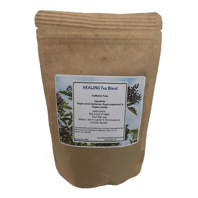 Blessed by Elderberries Healing Blend Elderberry Tea - Specification: 1oz