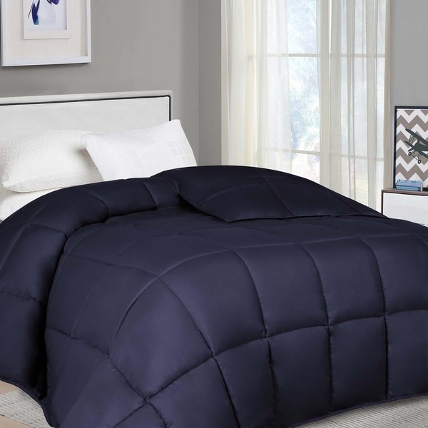 1 Piece All Seasons Reversible Oversized Down Alternative Comforter Full/Queen