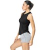 icyzone Workout Tank Top for Women High Neck Sleeveless Tops