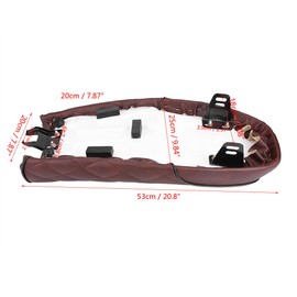 Keenso Vintage Flat Cafe Racer Seat, PU Leather Saddle Cushion, Anti Slip, Waterproof, with Mounting Brackets, for CG125 GN CG CB400SS (Brown)