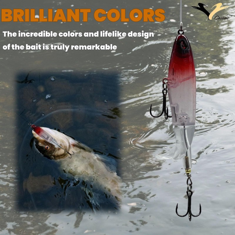 Castaic Topwater Fishing Lures Set Popper Lures for Bass Catfish