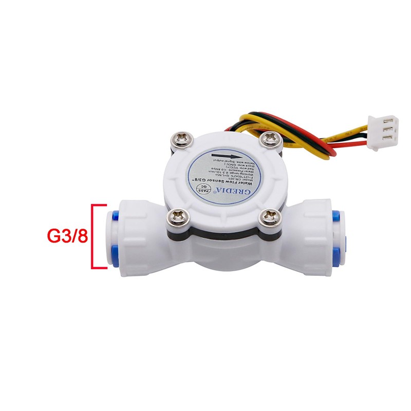 GREDIA 3/8" Quick Connect Water Flow Sensor Food-Grade Switch Hall