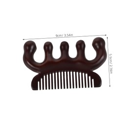 MERRYHAPY Multipurpose Wooden Hair Comb Sandalwood Scalp Massager Gua Sha Tool for Dandruff Portable Scalp Care