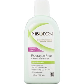 Phisoderm Fragrance Free Cream Cleanser For Sensitive Skin 6 oz (Packs of 12)