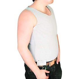 Tranz* Forms Sleeveless Chest Binder White FTM Binder with Double Panel Front - Extra Large