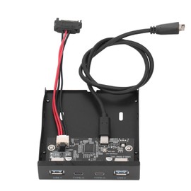 3.5 Inch Front Panel USB C Hub,USB 3.2 Gen 2 Hub,10Gbps 4 Ports Floppy Drive Bay 19pin to Type C Front Panel,Support for Win 10 11 2003,for Linux System