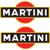 Pure Print Cut Martini Car Sticker Set - 17 cm, 2 Pieces Sponsors Stickers for Car & Motorcycle - High Quality Weatherproof Racing Decoration (Round)