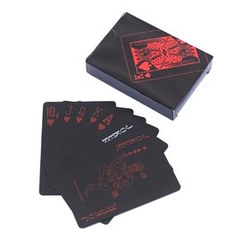 Baraja Naipes Cartas para Poker de Plástico 100% Lavable Rojo