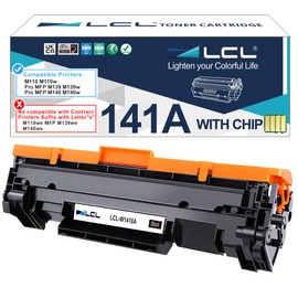 LCL 141A Black Toner Cartridge with OEM Chip Replacement for HP 141A W1410A 141X W1410X for Laserjet M110 M110w MFP M139 M139w M140 M140w Printer (1-Pack )