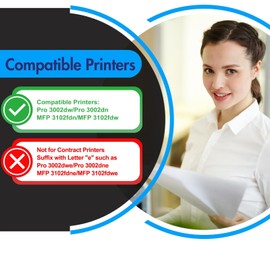 With Chip 139X (W1390X) 139A Toner Compatible with HP 139X 139A W1390X W1390A Laserjet Pro 3002dw 3002dn 3002 MFP 3102fdn 3102fdw 3102 Toner Cartridge (Black, Pack of 1)