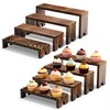 YestBuy 2-Set Stackable Wood Display Risers, 8 Pcs Wood Cupcake