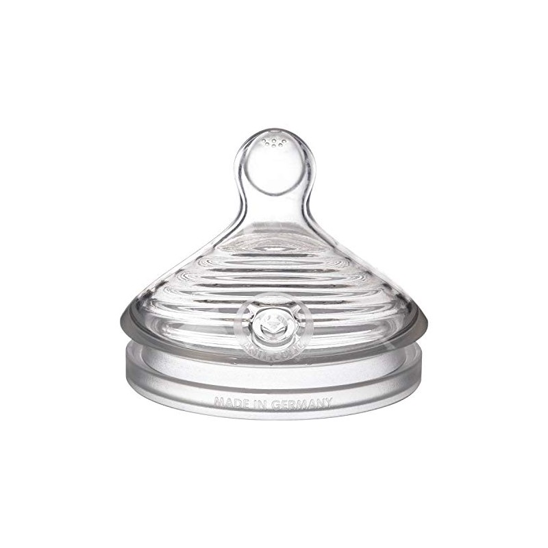 NUK Simply Natural Medium Flow Bottle Nipples, 2 Pack