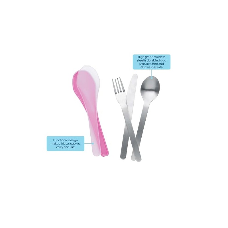 Smash on The Go Stainless Steel Reusable Travel Cutlery Set