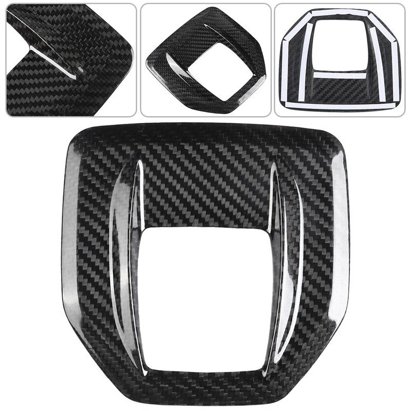 Carbon Fiber Center Console Gear Shift Panel Cover Trim for