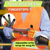 AIGEVTURE Hi-Vis Reflective Work Gloves Enhanced Visibility Impact Protection Safety