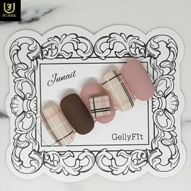 Check Handmade Nail Tips - Short Oval / 체크 수제네일팁 - 숏오발