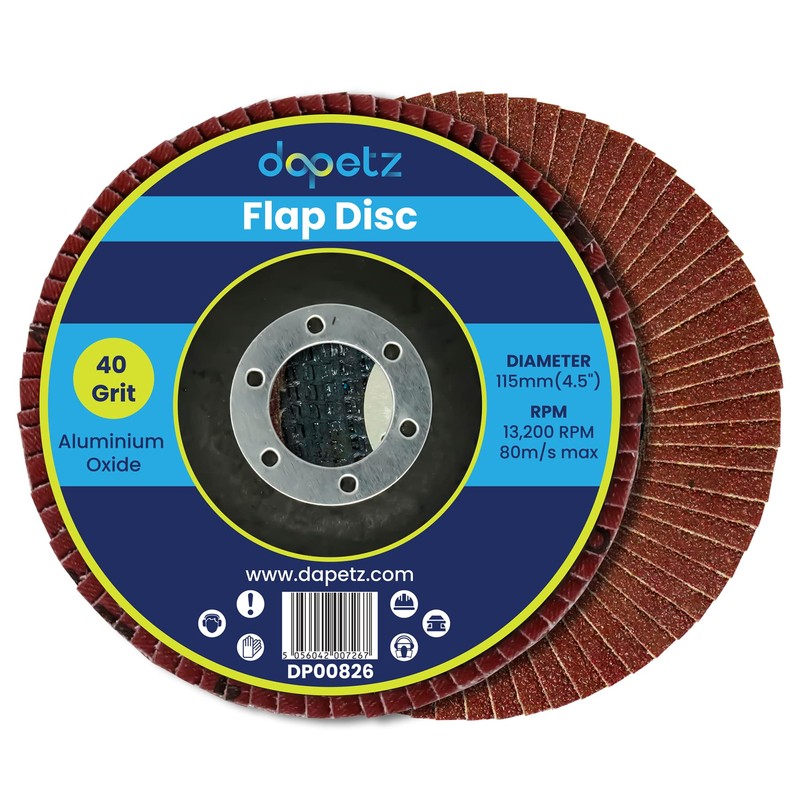 Dapetz ® Flap Discs 115mm 10PCS Grinding Discs 4.5" 40/60