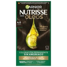 Tinte para cabello Nutrisse Oleos sin amoniaco 4.0 castaño