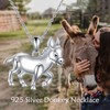 JERWLI Donkey Necklace 925 Sterling Silver Donkey Pendant Jewelry Gifts