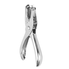 Single Hole Punch 8 Sheets Capacity Slim Handle Metal Puncher for Paper Craft School Office