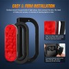 Nilight Hitch Cargo Carrier Oval Light Kit 2PCS 6Inch Red
