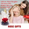Yamonic Gifts for Mum Christmas, Eternal Rose in Glass Mum