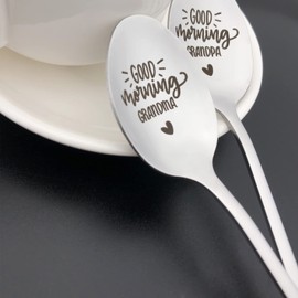 Grandma and Grandpa Gifts for Grandparents Good Morning Grandma Grandpa Spoon Gifts for Nana and Papa Anniversary Christmas Birthday Gifts Fathers Day Mothers Day Gift