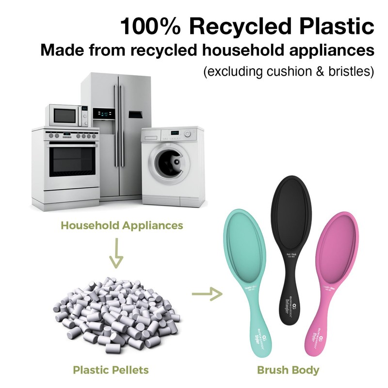 Olivia Garden OG Detangler Brush – Removable Cushion, Gentle Scalp