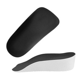 UamGlsob Height Increase Insole Shoe Lift Insert, Orthopedic High Pads for Men & Women, Shock Absorption Heel Lift Insole, Arch Support Shoe Lifts Heel Cushion (Black, 1.4"/3.5cm)
