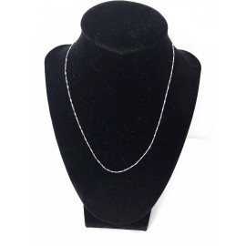 Unbranded Ladies 925 Sterling Silver Diamond Cut Link Necklace 16 In