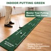 Golf Putting Mat Set with 9.8 ft Putting Green, 4