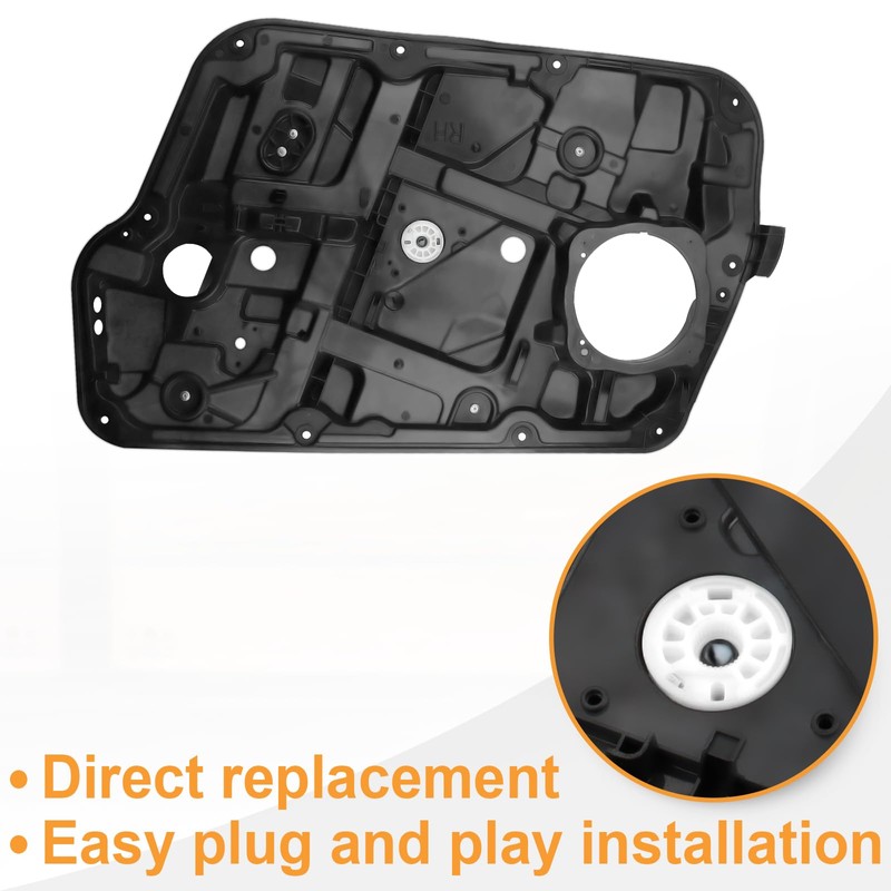 Front Passenger Side Power Window Regulator Without Motor with Panel