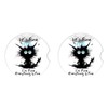 Car Coasters 2 Pack, Small 2.56" Ceramic Stone & Non-Scratch
