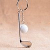 IKAAR Pack of 2 Keyrings Golf Ball Pendant Metal Gift