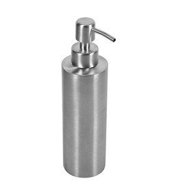 Zerodis 350ml Stainless Steel Liquid Soap Pump Dispenser Countertop Lotion Hand Wash Bottle for Kitchen or Bathroom Shampoo Box Soap Container (350ML)