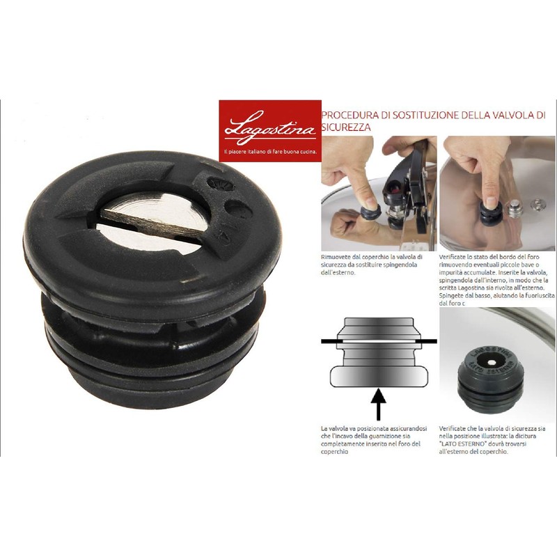 Valvola di sicurezza per pentole a pressione Lagostina