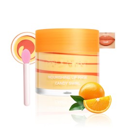 Easilydays Easilydays Candy Swirl Nourishing Lip Mask, Intensive Hydrating Daycare Balm & Tinted Lip Primer, Moisturizing, Plumping, Repairing & Smoothing for Lip Lines, Dry Lips Women Lip Treatment, 02#Orange