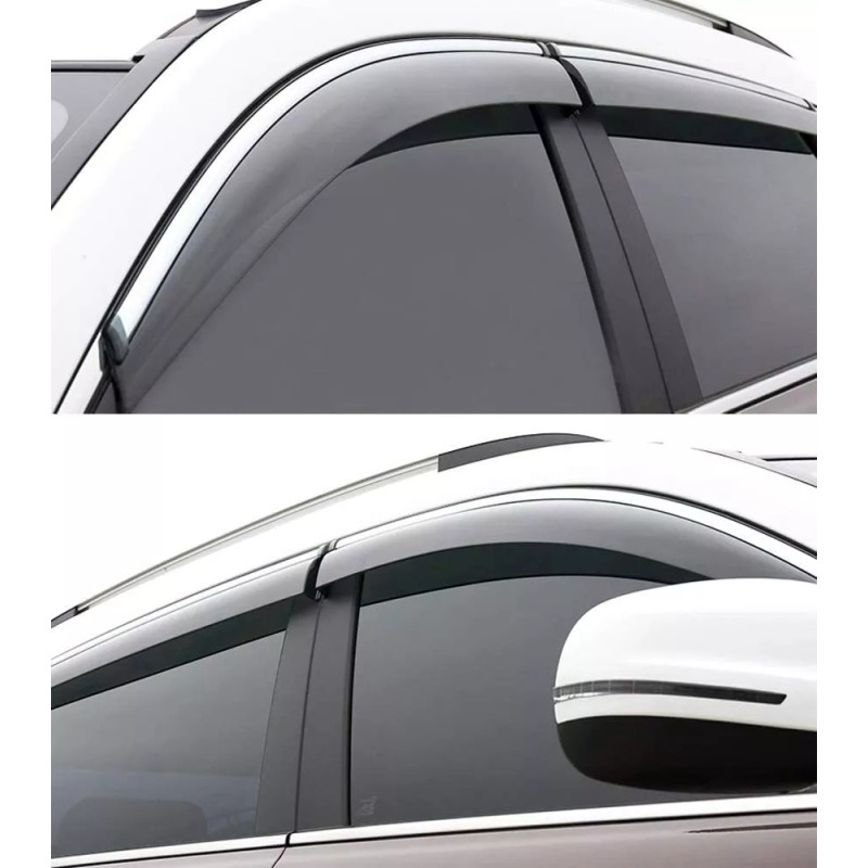 Honda 2012-2016 Honda CRV Window Visor Vent Rain Deflector Chrome