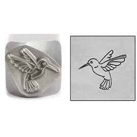 Hummingbird Metal Stamp 10.5mm, Bird in Flight Metal Punch Stamping Tool for Hand Stamped DIY Jewelry Crafts - Beaducation Original Metal Design Stamps