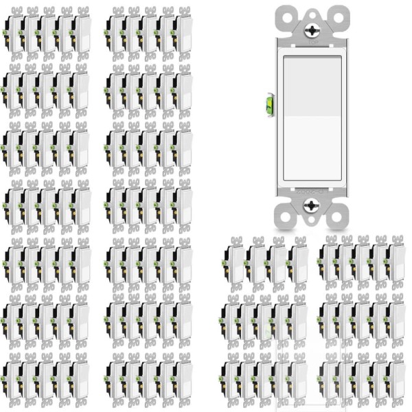Unbranded 3-Way Wall Light Switch On/Off Rocker Paddle Switch 15A