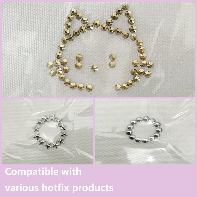 GLOCTO Hotfix Tape for Rhinestone Template Heat Press Transfer, 12.6