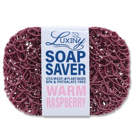 Soap Savers for Bar Soap, American Made by Luxiny, Lifts Soap in Soap Dishes & Shower Soap Holders -Handmade Soap Lasts Longer -Made from Plant Based Materials (Raspberry)