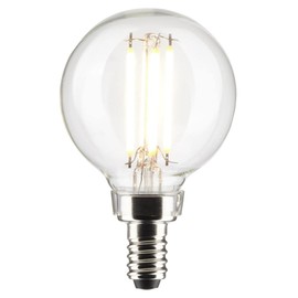 Satco 4 Watt LED E12 Light Bulbs, 3000K, 15000 Hour Rating, Dimmable (6 LED Light Bulbs)