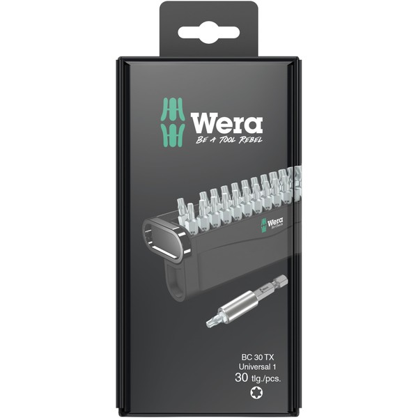 Wera 05057900001 Bit-Check 30 TX Universal 1 SB 30-Piece Set