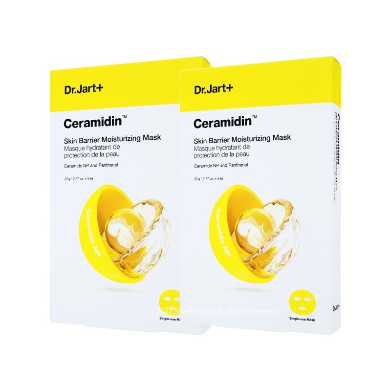 Dr. Jart+ Ceramidin Skin Barrier Moisturizing Mask 2 boxes (22g