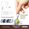 TROIKA Trend Waves KYR01-A186 Key Ring with Carabiner and 6